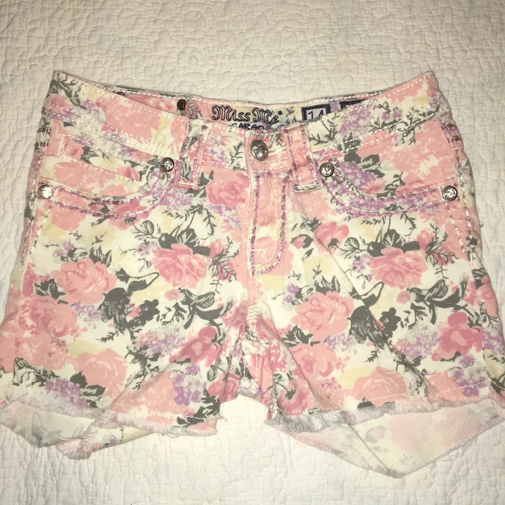 Miss Me girls size 14 floral shorts